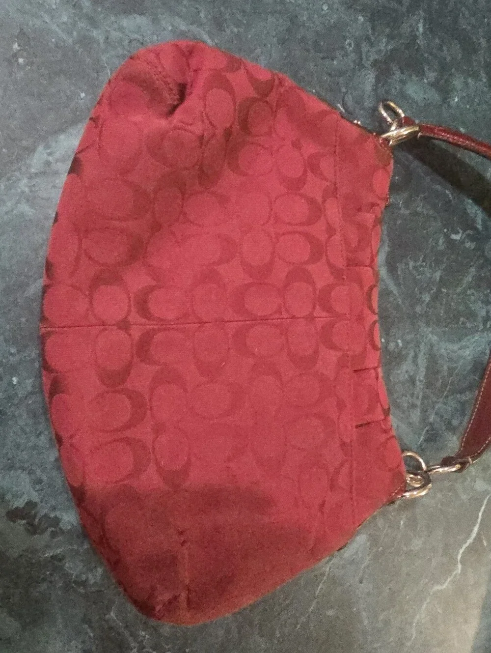 Rare Y2k Vintage Coach Burgundy SOHO 17093. Flap. Used.